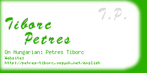tiborc petres business card
